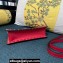 Valentino Rockstud Clutch Bag In Calfskin Red 2024