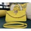 Valentino Rockstud Handbag In Calfskin Yellow 2024