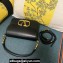 Valentino Small Locò Shoulder Bag In Calfskin Leather Black/Gold With Vlogo Signature 2024