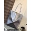 Loewe Large Puzzle Fold Tote Bag in shiny calfskin Black/Gray 2024