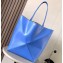 Loewe Large Puzzle Fold Tote Bag in shiny calfskin Blue 2024