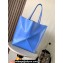 Loewe Large Puzzle Fold Tote Bag in shiny calfskin Blue 2024