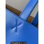 Loewe Large Puzzle Fold Tote Bag in shiny calfskin Blue 2024