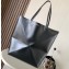 Loewe Large Puzzle Fold Tote Bag in shiny calfskin Black 2024