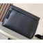 Loewe T Pouch Bag in grained calfskin Black 2024