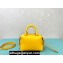 Fendi FF Cube Mini Bag in nappa-leather Yellow 2024