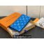 Louis Vuitton Taiga cowhide leather and Monogram canvas Brazza Wallet Blue 2024