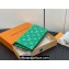 Louis Vuitton Taiga cowhide leather and Monogram canvas Brazza Wallet Green 2024
