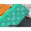 Louis Vuitton Taiga cowhide leather and Monogram canvas Zippy Vertical Wallet Green 2024