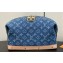Louis Vuitton Monogram Denim Pochette Cosmétique GM Bag M24317 Blue New LV Remix 2024