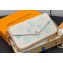 Louis Vuitton Monogram Empreinte Félicie Pochette Bag M83025 White/Green 2024