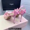 Mach & Mach Heel 9.5cm Ankle Strap Sandals with Bow in Satin Pink 2024