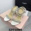Mach & Mach Heel 9.5cm Audrey Crystal Heart Ankle Strap Sandals in Satin White 2024