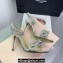 Mach & Mach Heel 9.5cm Double Crystal Bow Ankle Strap Sandals in Patent Silver 2024