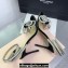 Mach & Mach Heel 9.5cm Double Crystal Bow Ankle Strap Sandals in Satin Black 2024