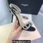 Mach & Mach Heel 9.5cm Double Crystal Bow Ankle Strap Sandals in Satin Black 2024