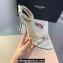 Mach & Mach Heel 9.5cm Double Crystal Bow Ankle Strap Sandals in Satin White 2024