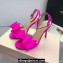 Mach & Mach Heel 9.5cm Le Cadeau Double Bow Ankle Strap Sandals in Satin Fuchsia 2024