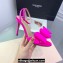 Mach & Mach Heel 9.5cm Le Cadeau Double Bow Ankle Strap Sandals in Satin Fuchsia 2024