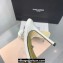 Mach & Mach Heel 9.5cm Double Crystal Bow Mules in Satin White 2024