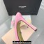 Mach & Mach Heel 9.5cm Double Crystal Bow Mules in Satin Pink 2024