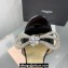 Mach & Mach Heel 9.5cm Double Crystal Bow Mules in Patent Black 2024
