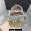 Mach & Mach Heel 9.5cm Double Crystal Bow Mules in Patent Silver 2024