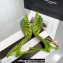 Aquazzura Heel 11cm Crystal Margarita Pumps Satin Green 2024