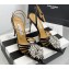 Aquazzura Heel 11cm Crystal Margarita Pumps Leather Black 2024