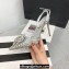 Aquazzura Heel 11cm Crystal Margarita Pumps Leather Silver 2024