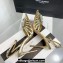 Aquazzura Heel 11cm Crystal Margarita Pumps Leather Gold 2024