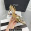 Aquazzura Heel 11cm Crystal Margarita Pumps Leather Gold 2024
