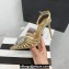 Aquazzura Heel 11cm Crystal Margarita Pumps Leather Gold 2024