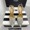 Aquazzura Heel 11cm Crystal Margarita Pumps Leather Multicolor Blue 2024