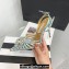 Aquazzura Heel 11cm Crystal Margarita Pumps Leather Multicolor Blue 2024