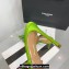 Aquazzura Heel 11cm Crystal Margarita Slingback Pumps Satin Green 2024