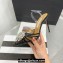 Aquazzura Heel 11cm Crystal Margarita Slingback Pumps Leather Black 2024
