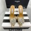 Aquazzura Heel 11cm Crystal Margarita Slingback Pumps Leather Gold 2024