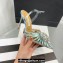 Aquazzura Heel 11cm Crystal Margarita Slingback Pumps Leather Multicolor Blue 2024