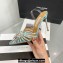Aquazzura Heel 11cm Crystal Margarita Slingback Pumps Leather Multicolor Blue 2024