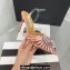 Aquazzura Heel 11cm Crystal Margarita Slingback Pumps Leather Multicolor Pink 2024