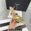 Aquazzura Heel 11cm Crystal Margarita Slingback Pumps Leather Multicolor Gold 2024