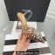 Aquazzura Heel 11cm Crystal Margarita Slingback Pumps Leather Multicolor Purple 2024