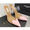 Alaia Heel 10.5cm Le Cœur Mules In Patent Calfskin Pink 2024