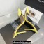 Alaia Heel 10.5cm Le Cœur Mules In Patent Calfskin Yellow 2024