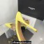 Alaia Heel 10.5cm Le Cœur Mules In Patent Calfskin Yellow 2024