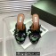 Alaia Heel 10.5cm Confetti Mules In Patent Leather Black 2024