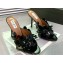 Alaia Heel 10.5cm Confetti Mules In Patent Leather Black 2024
