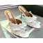 Alaia Heel 10.5cm Confetti Mules In Patent Leather White 2024