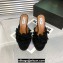 Alaia Heel 10.5cm Confetti Mules In Suede Leather Black 2024